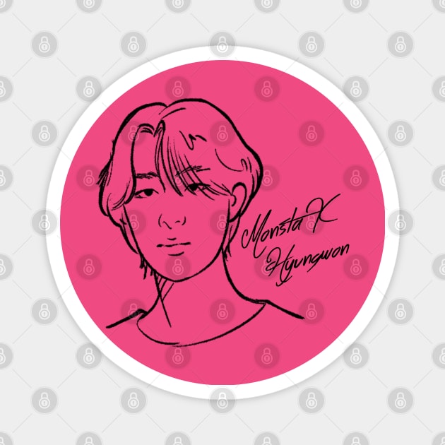 MONSTA X Hyungwon Bias Magnet by KPOPBADA